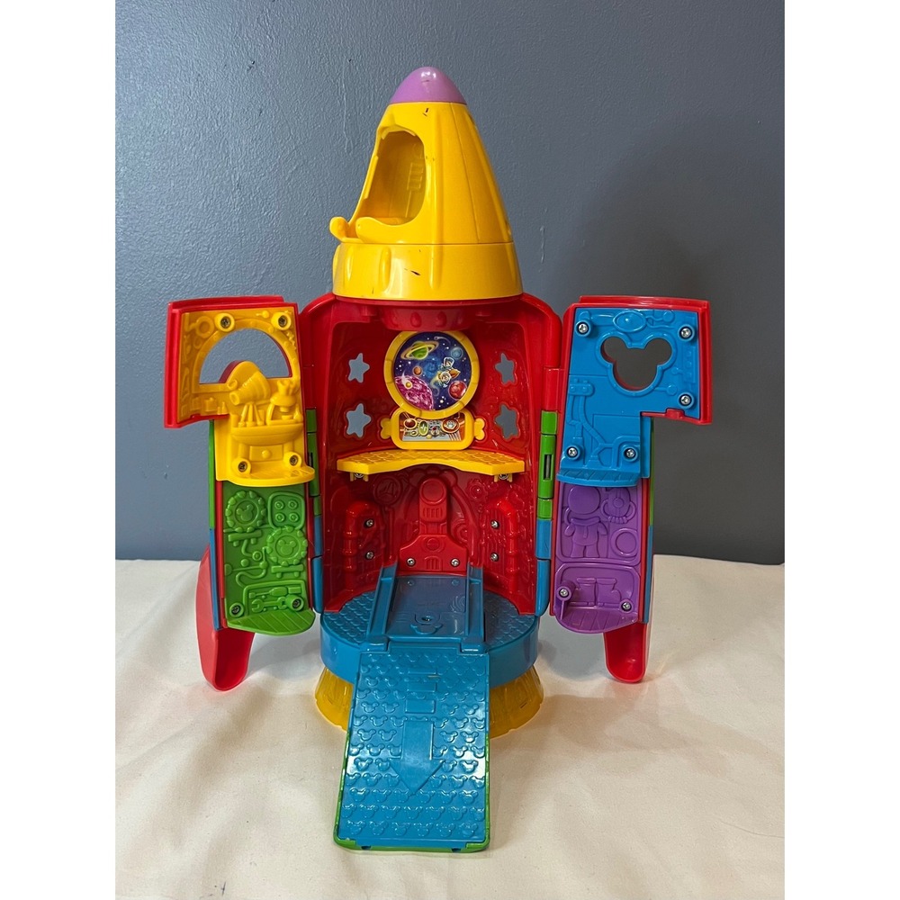 Vintage Disney Junior Mickey Mouse Clubhouse Space Rocket Play Set Figure Toy